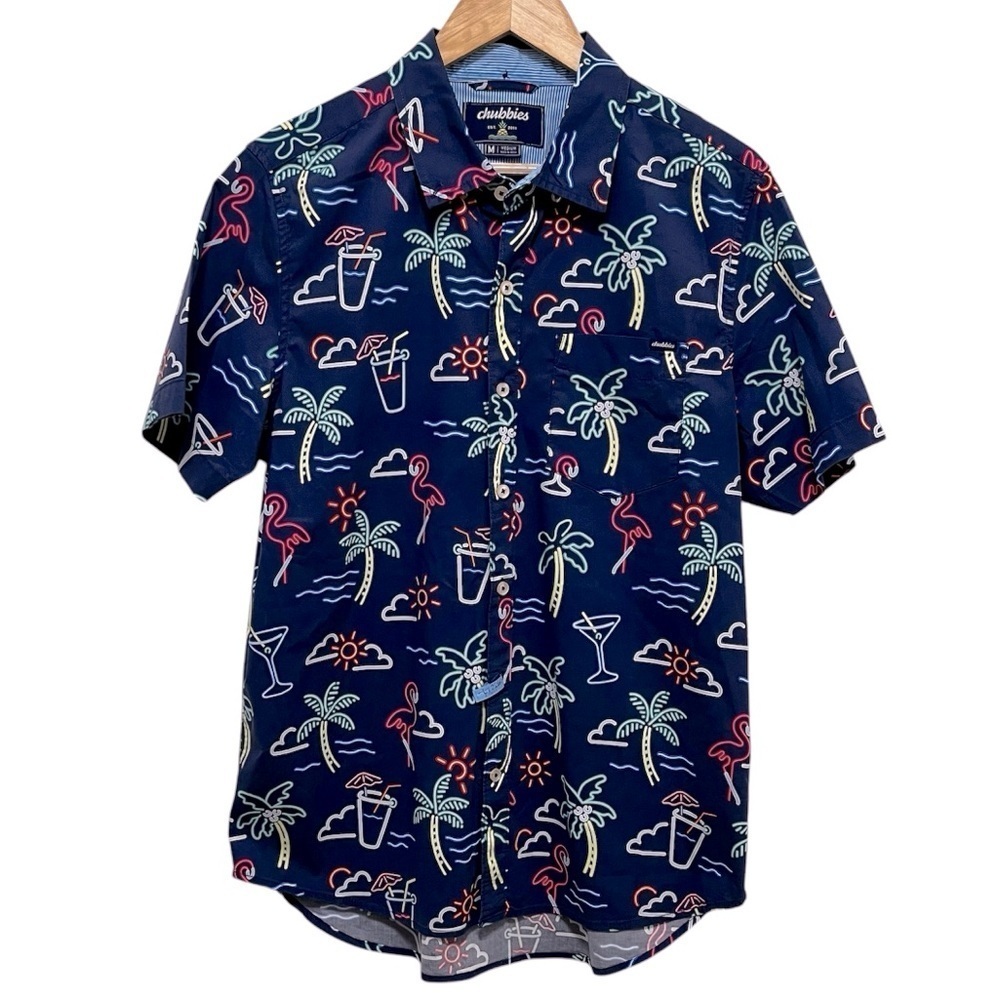 Chubbies Friday Shirt Neon Lights Wolfpack Size Medium